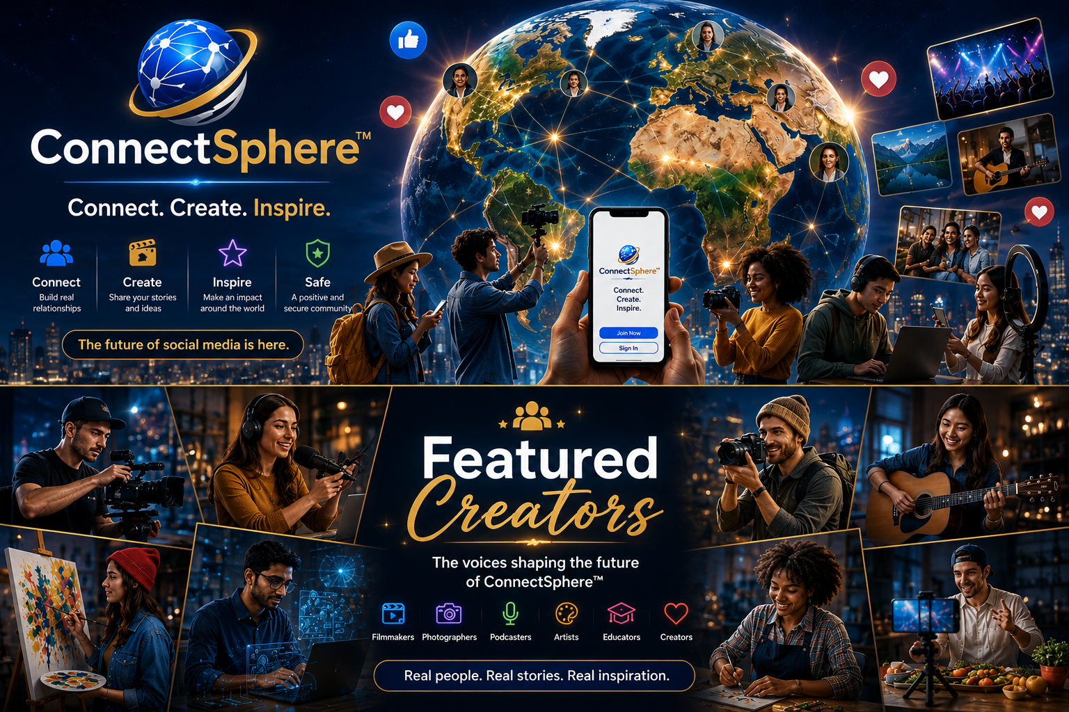 Featured Creators on ConnectSphere